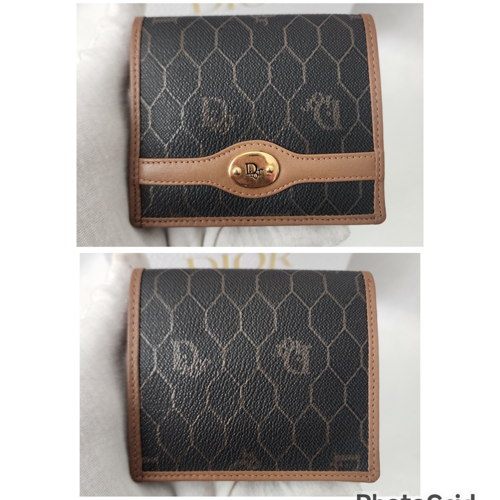 Auth Like New Dior Honeycomb Bifold Wallet - Picture 9 of 11
